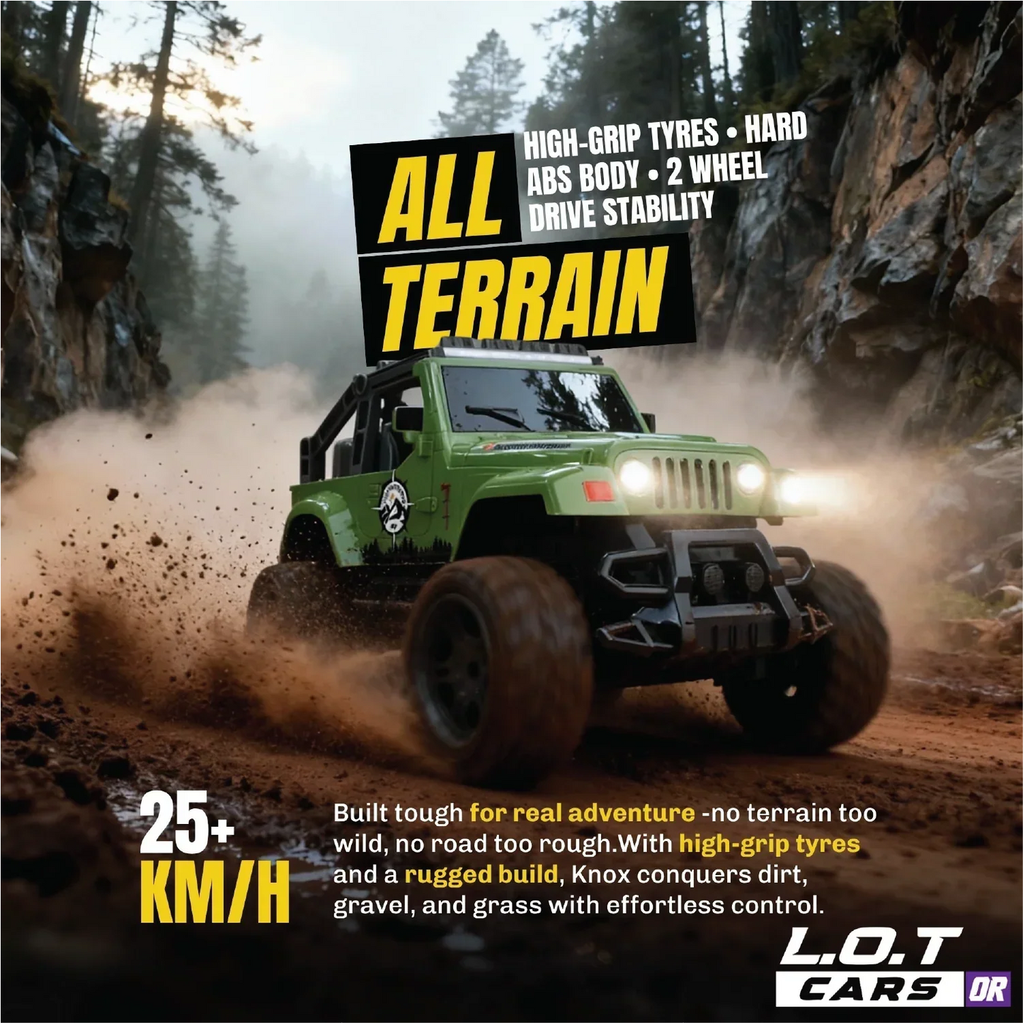 Knox - Semi-Hobby Grade Off Road Remote Control Jeep and RC Truck