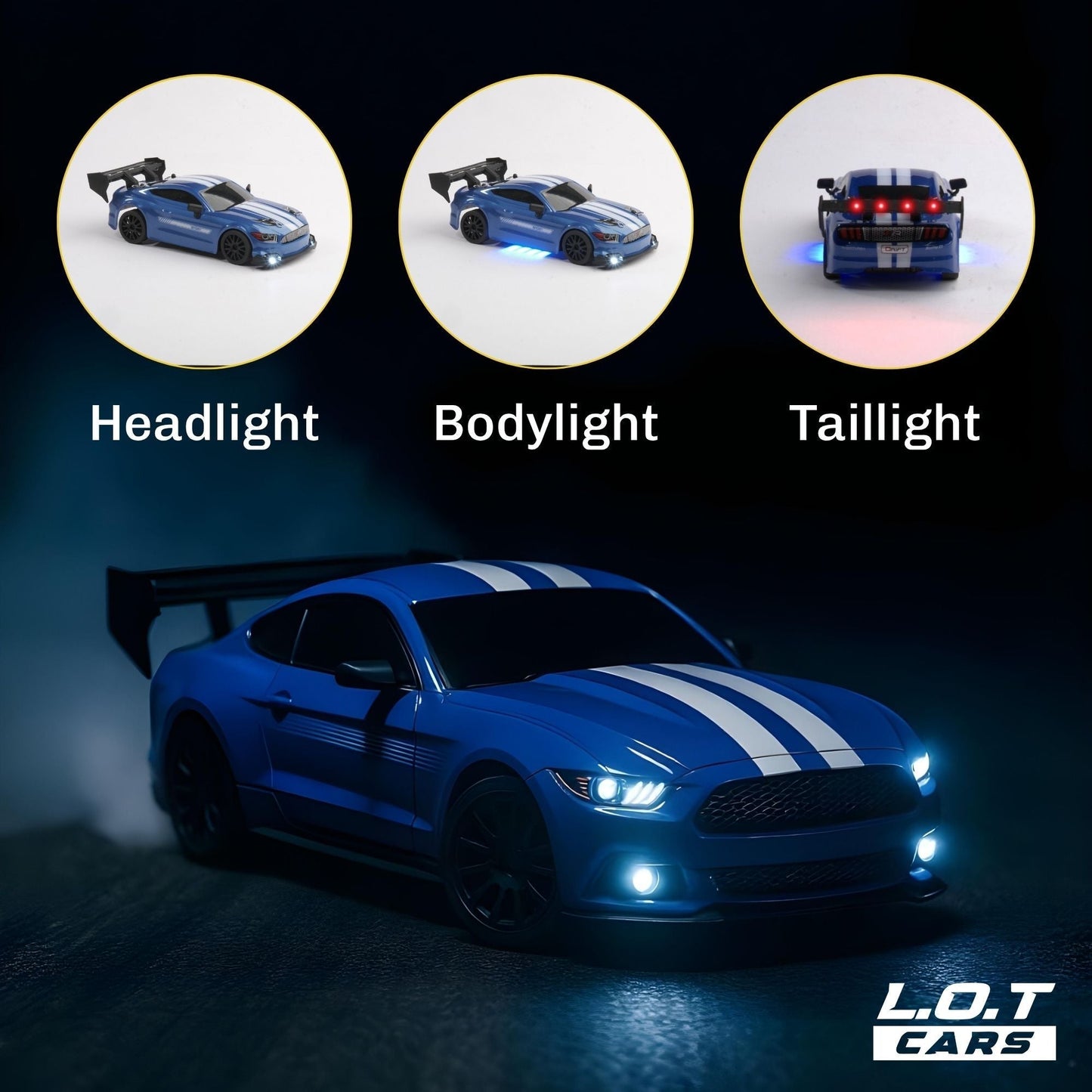 Ghost - Semi-Hobby Grade RC Drift Car with Lights